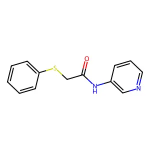 2-phenylsulfanyl-N-pyridin-3-ylacetamide structure