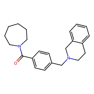 azepan-1-yl-[4-(3,4-dihydro-1H-isoquinolin-2-ylmethyl)phenyl]methanone structure