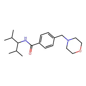N-(2,4-dimethylpentan-3-yl)-4-(morpholin-4-ylmethyl)benzamide structure