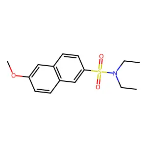 N,N-diethyl-6-methoxynaphthalene-2-sulfonamide structure