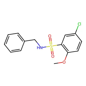 N-benzyl-5-chloro-2-methoxybenzenesulfonamide structure