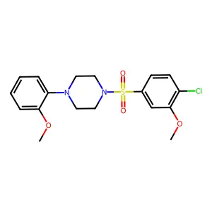 1-[(4-Chloro-3-methoxyphenyl)sulfonyl]-4-(2-methoxyphenyl)piperazine structure