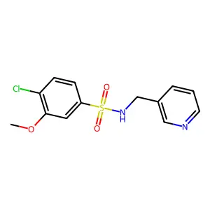 4-chloro-3-methoxy-N-(pyridin-3-ylmethyl)benzenesulfonamide structure