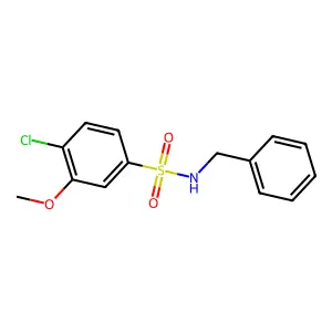 N-benzyl-4-chloro-3-methoxybenzenesulfonamide structure