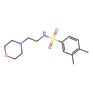 3,4-dimethyl-N-(2-morpholinoethyl)benzenesulfonamide structure