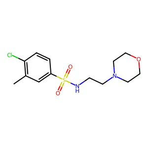 4-chloro-3-methyl-N-(2-morpholin-4-ylethyl)benzenesulfonamide structure
