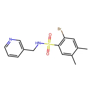 2-Bromo-4,5-dimethyl-N-pyridin-3-ylmethyl-benzenesulfonamide structure