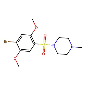 1-[(4-Bromo-2,5-dimethoxyphenyl)sulfonyl]-4-methylpiperazine structure