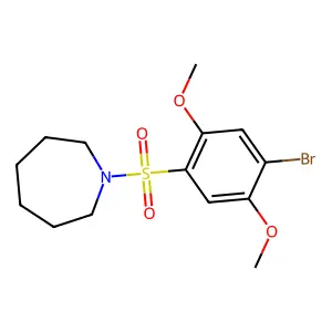 1-(4-Bromo-2,5-dimethoxyphenyl)sulfonylazepane structure