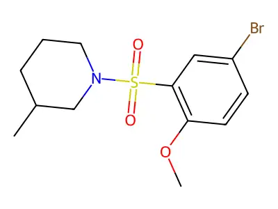 1-(5-Bromo-2-methoxyphenyl)sulfonyl-3-methylpiperidine structure