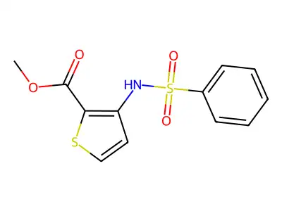 Methyl 3-[(phenylsulfonyl)amino]thiophene-2-carboxylate structure