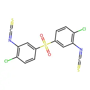 1,1'-Sulfonylbis(4-chloro-3-isothiocyanatobenzene) structure