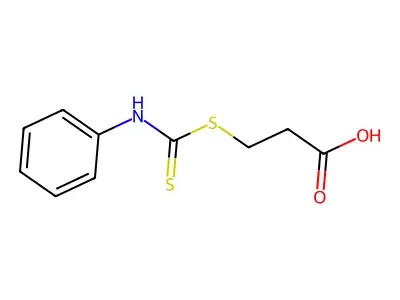 3-(((Phenylamino)thioxomethyl)thio)-propanoic acid structure