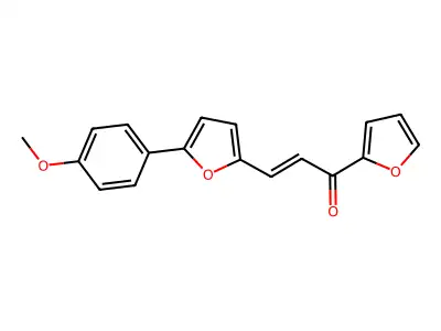 (E)-1-(furan-2-yl)-3-(5-(4-methoxyphenyl)furan-2-yl)prop-2-en-1-one structure