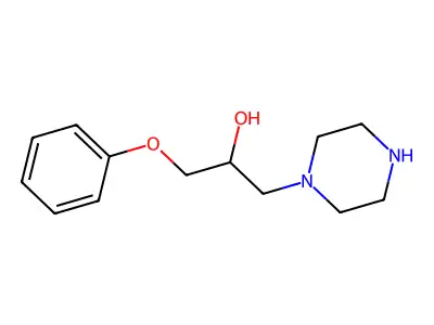 1-Phenoxy-3-piperazinopropan-2-ol structure
