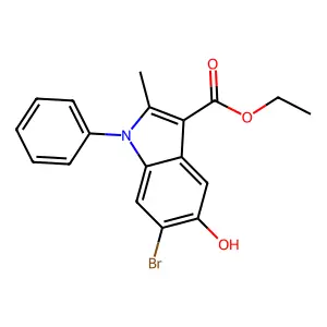 ethyl 6-bromo-5-hydroxy-2-methyl-1-phenyl-1H-indole-3-carboxylate structure