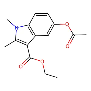 Ethyl 5-acetyloxy-1,2-dimethylindole-3-carboxylate structure