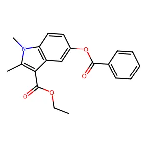 Ethyl 5-(benzoyloxy)-1,2-dimethyl-1H-indole-3-carboxylate structure