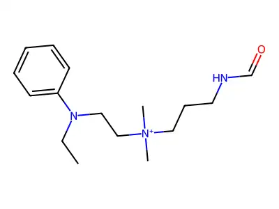 1-Propanaminium, N-(2-(ethylphenylamino)ethyl)-3-(formylamino)-N,N-dimethyl-, chloride structure