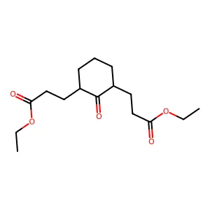 Diethyl 2-oxo-1,3-cyclohexanedipropionate structure