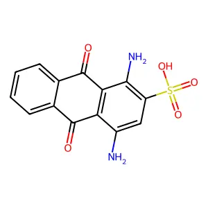 1,4-Diamino-9,10-dihydro-9,10-dioxoanthracene-2-sulphonic acid structure