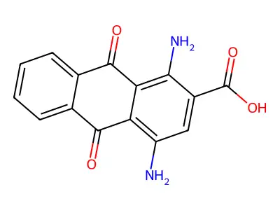 1,4-Diamino-9,10-dioxoanthracene-2-carboxylic acid structure