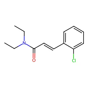 3-(2-chlorophenyl)-N,N-diethylprop-2-enamide structure