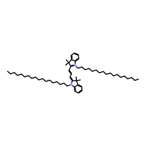 1,1'-Dioctadecyl-3,3,3',3'-tetramethylindocarbocyanine structure