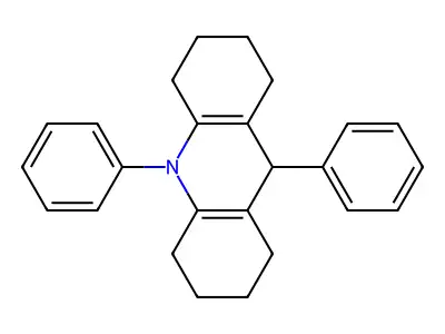 1,2,3,4,5,6,7,8,9,10-Decahydro-9,10-diphenylacridine structure