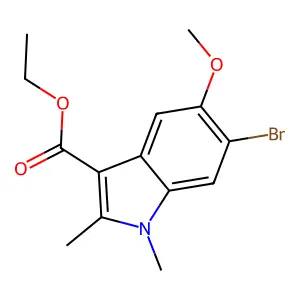ethyl 6-bromo-5-methoxy-1,2-dimethyl-1H-indole-3-carboxylate structure