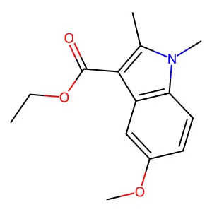 ethyl 5-methoxy-1,2-dimethyl-1H-indole-3-carboxylate structure