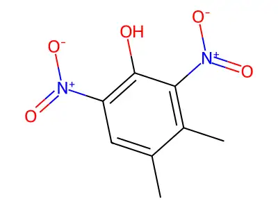 3,4-Dimethyl-2,6-dinitrophenol structure