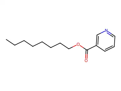 Isonicotinic acid, octyl ester structure