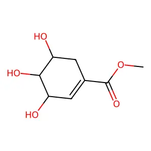 Methyl 3,4,5-trihydroxycyclohexene-1-carboxylate structure