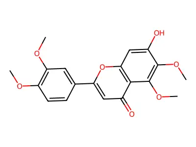 2-(3,4-Dimethoxyphenyl)-7-hydroxy-5,6-dimethoxychromen-4-one structure