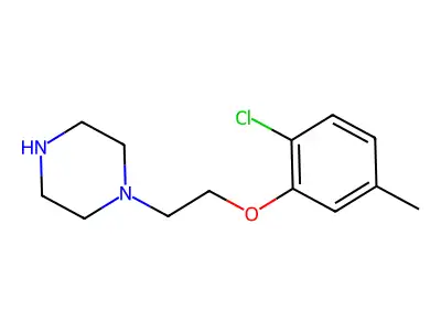 1-[2-(2-Chloro-5-methyl-phenoxy)-ethyl]-piperazine structure