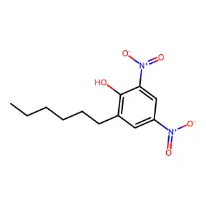 2-Hexyl-4,6-dinitrophenol structure