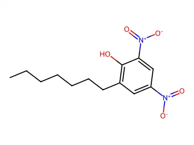 Phenol, 2-heptyl-4,6-dinitro- structure