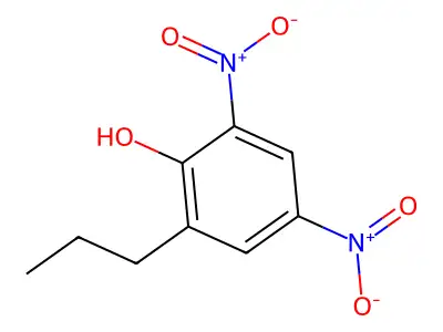 Phenol, 2,4-dinitro-6-propyl- structure