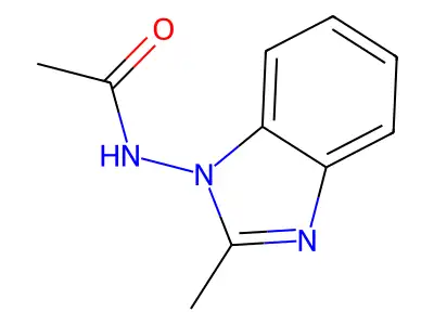 N-(2-methylbenzimidazol-1-yl)acetamide structure