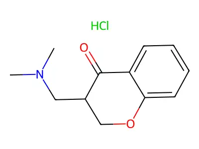3-dimethylaminomethyl-chroman-4-one hydrochloride structure