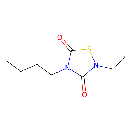 4-Butyl-2-ethyl-1,2,4-thiadiazolidine-3,5-dione structure