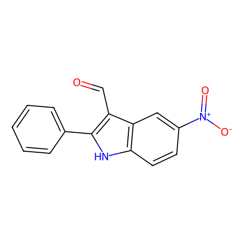 5-nitro-2-phenyl-1H-indole-3-carbaldehyde structure