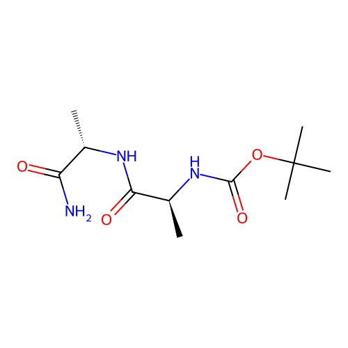 N-(((2-Methyl-2-propanyl)oxy)carbonyl)-L-alanyl-L-alaninamide structure