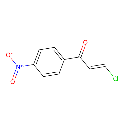 Acrylophenone, 3-chloro-4'-nitro-, (E)- structure