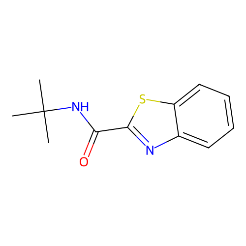 N-tert-butyl-1,3-benzothiazole-2-carboxamide structure