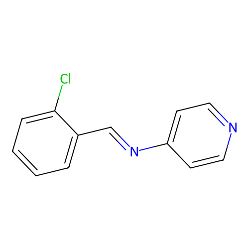 N-(2-chlorobenzylidene)pyridin-4-amine structure