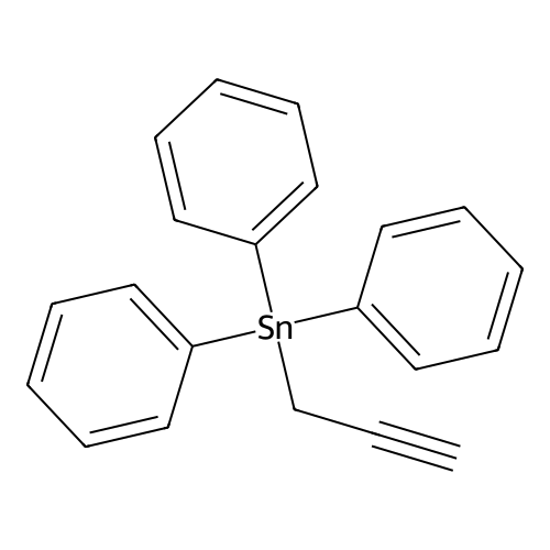 Triphenyl(2-propynyl)stannane structure