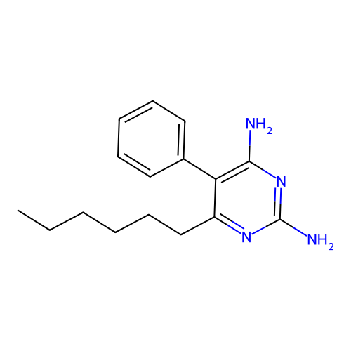 2,4-Pyrimidinediamine, 6-hexyl-5-phenyl- structure