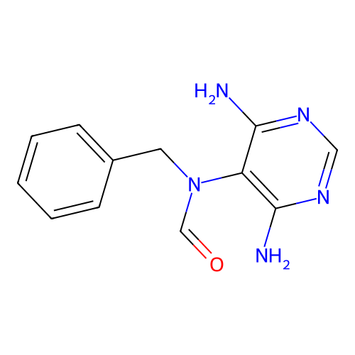 N-苄基-N-(4,6-二氨基嘧啶-5-基)甲酰胺 structure